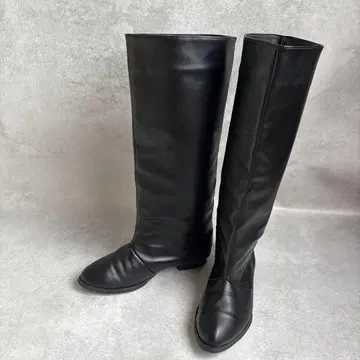 보마르 와이드 샤프트 롱 부츠 블랙 24.0cm bohaml