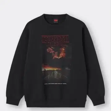 스트레인저 씽스 블랙 맨투맨 M 사이즈