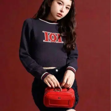 Darich 레트로 DD 로고 니트탑 NAVY 네이비