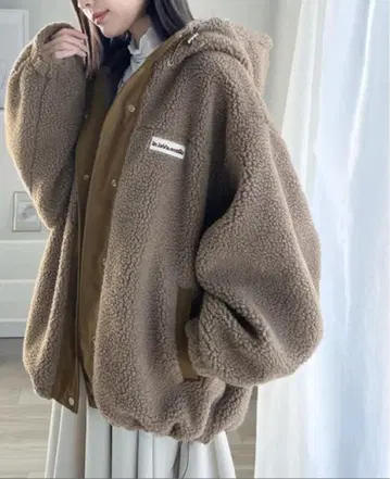 Classical Elf 자바 콜라보 스탠드 후드 보아 아우터 L