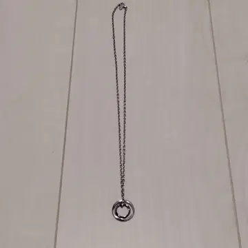 실버색 이중 반지 목걸이