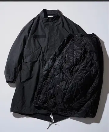 빅 실루엣 M-65 라이너 포함 모즈 코트 블랙