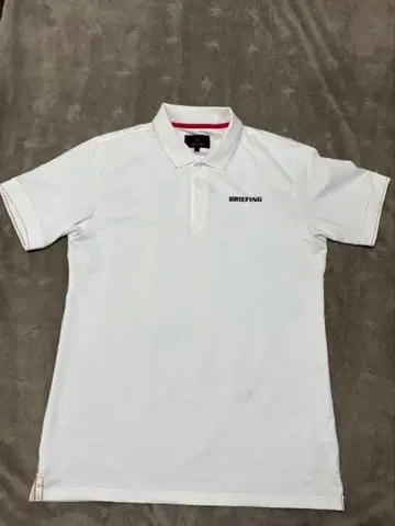 BRIEFING 브리핑 화이트 피케 셔츠 반팔 골프웨어