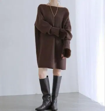 La Totalite [ 세탁 가능 ] 퍼 그로브 니트 튜닉