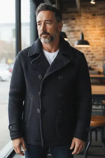 BLUE BLUE 리브 네이비 코트 사이즈 2