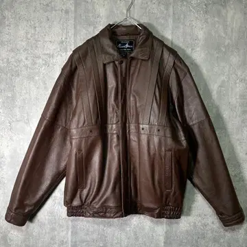 레어 턱 디자인 라무 가죽 자켓 양가죽 브라운 빅 사이즈