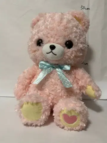 핑크색 곰 봉제 인형 약 50cm