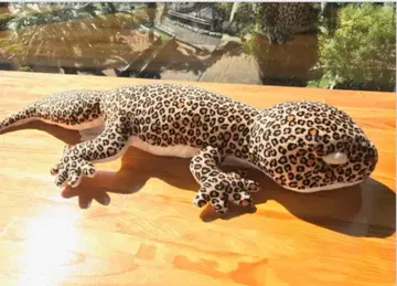 레오파드 무늬 도마뱀 모양 봉제 인형 약 60cm