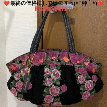 [ 미사용에 가까움 (기재사항 있음) ] 싱크비 핑크 로즈 백