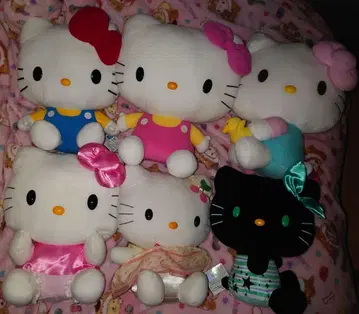 산리오 헬로키티 봉제 인형 6개 세트