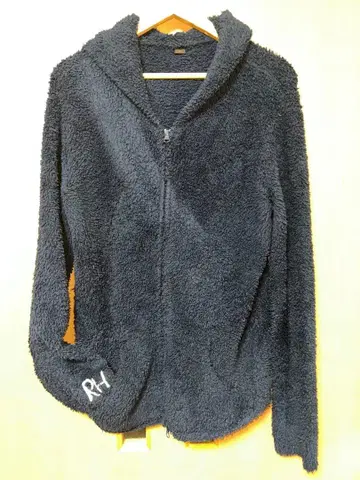 RH 후드 부착 네이비 플리스 자켓