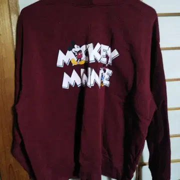 미키마우스 프린트 후드 부착 기모 트레이닝복 미사용품