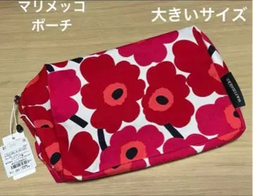 마리메꼬 marimekko 우니코 패턴 지퍼 파우치 레드 새상품