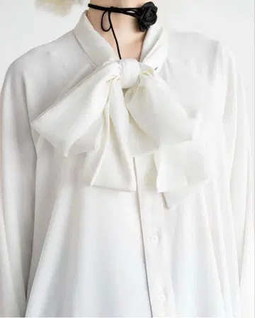 not convenientional 리본 셔츠