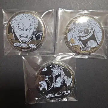 원피스 황금 캔뱃지 조로 배기 티치