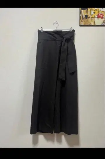 새상품급 BEIGE 베이지 랩 와이드 팬츠