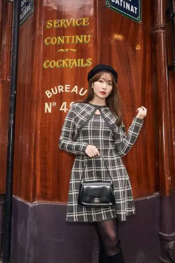 Herlipto Pantheon Checked Knit Dress
