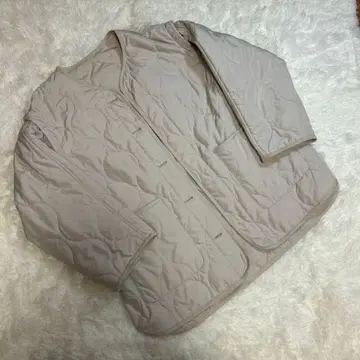 글로벌 워크 베이지 퀼팅 자켓 가벼운