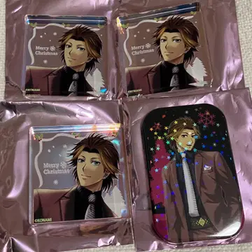 도키메키 메모리얼 GS 신메이 슌페이 크리스마스 캔뱃지 아크릴 큐브