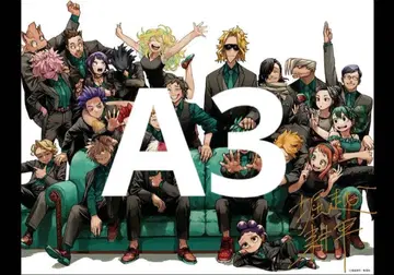 나의 히어로 아카데미아 완결 기념 사인 포함 리치 포스터 A3