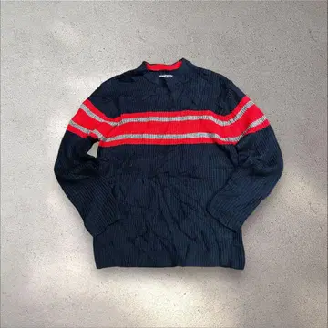 [레어] AEROPOSTALE 보더 니트 네이비 x 빨간색 y2k 스트릿