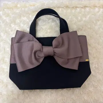 BIG 리본 포함 토트백 BLACK