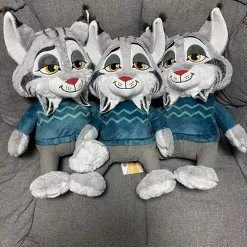 주토피아2 파우버트 FukuFuku V-BIG 봉제 인형 3종 세트