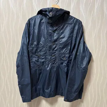 USA 포스트 오버올즈 나일론 후드티 풀오버 L 네이비