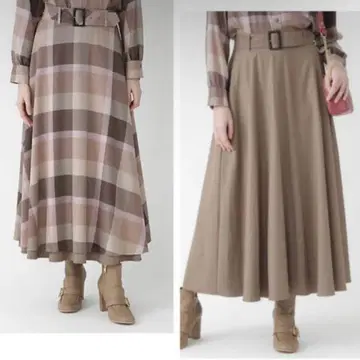 BLACK LABEL CRESTBRIDGE 체크 롱 스커트