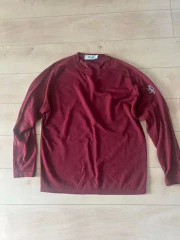 프링글 버건디 긴팔 트레이닝복