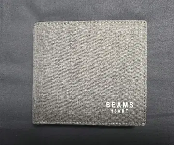 BEAMS HEART 그레이 2단 접이식 지갑