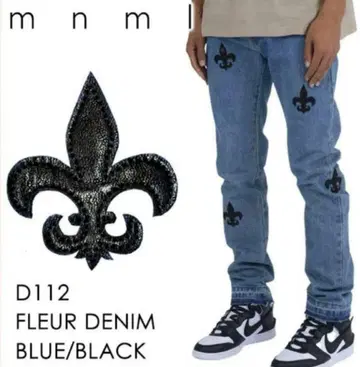 mnml D112 플뢰르 데님 블루/블랙