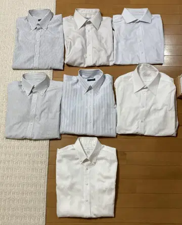 알뜰 남성용 Y셔츠 긴팔 7매 세트 L 사이즈입니다