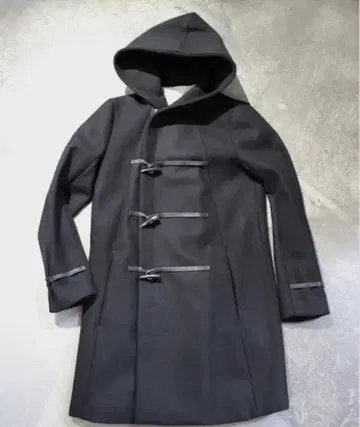 블랙 더플 코트 사이즈 2 후드 부착