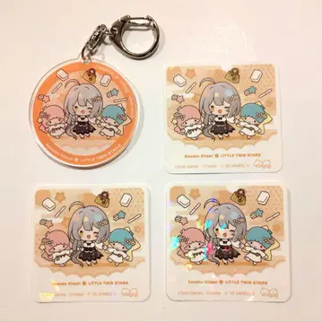 작혼 산리오 키타미 사와코 아크릴 키링 홀로그램 스티커