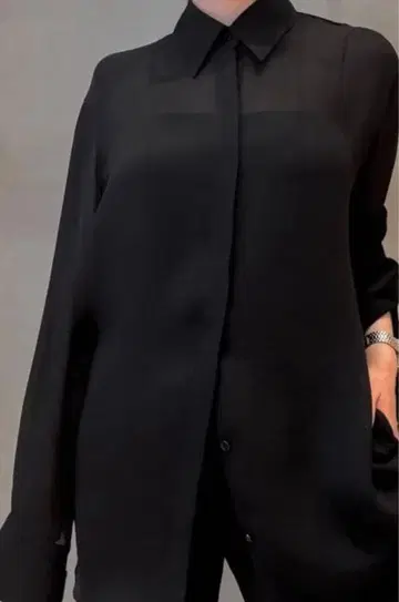 두지엠 클라세 Deuxieme Classe 트리아세 쉬폰 셔츠