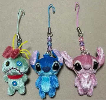 스티치 엔젤 스크럼프 비즈 스트랩 디즈니 리조트 한정판