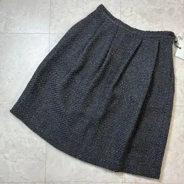 택 포함 새상품 그랑마마도터 트위드 스커트 블랙 무릎 기장 스커트