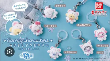 캡슐 토이 산리오 메지루시 액세서리 후와후와 스노우