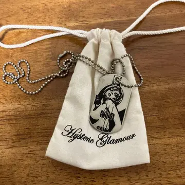 Hysteric Glamour 음악 테마 도그택 목걸이