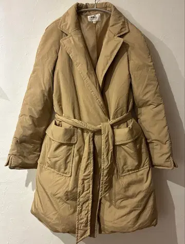 새상품급! 49AV. 준코 시마다 베이지 롱 다운 코트 40 L 사이즈