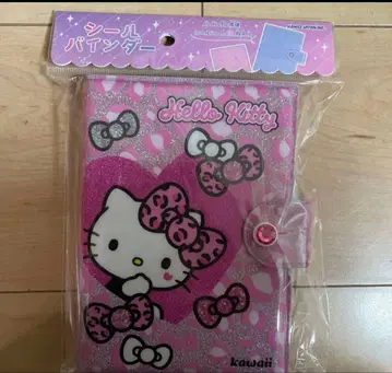 산리오 키티 레오파드 무늬 씰 바인더