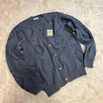 던힐 스포츠 다이아몬드 편직 니트 가디건 모 100% 새상품