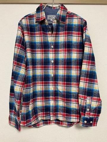 [ 새상품급 ] 남성용 Robinson 체크 무늬 긴팔 셔츠 M