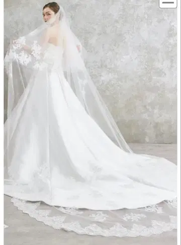 TuNoah wedding 롱 베일 숏 그로브 세트