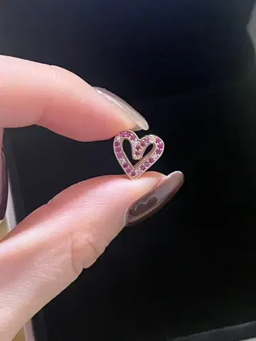 하트형 참 핑크 스톤 PANDORA