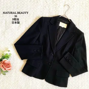NATURAL BEAUTY 테일러드 자켓 36 블랙 일본제 깔끔한