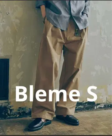 Bleme 헤비 트윌 와이드 스트레이트 구르카 치노 팬츠