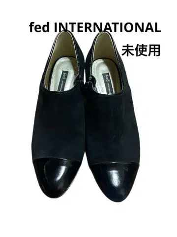 미사용 fed INTERNATIONAL 블랙 22 스웨이드 숏 부츠