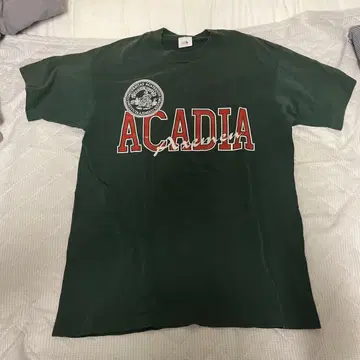 ACADIA 프린트 T셔츠 다크 그린
